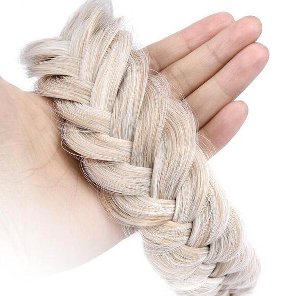 Braided Hair Headband Synthetic Fiber Wide Braid Messy Hair Hoop Women Fashion